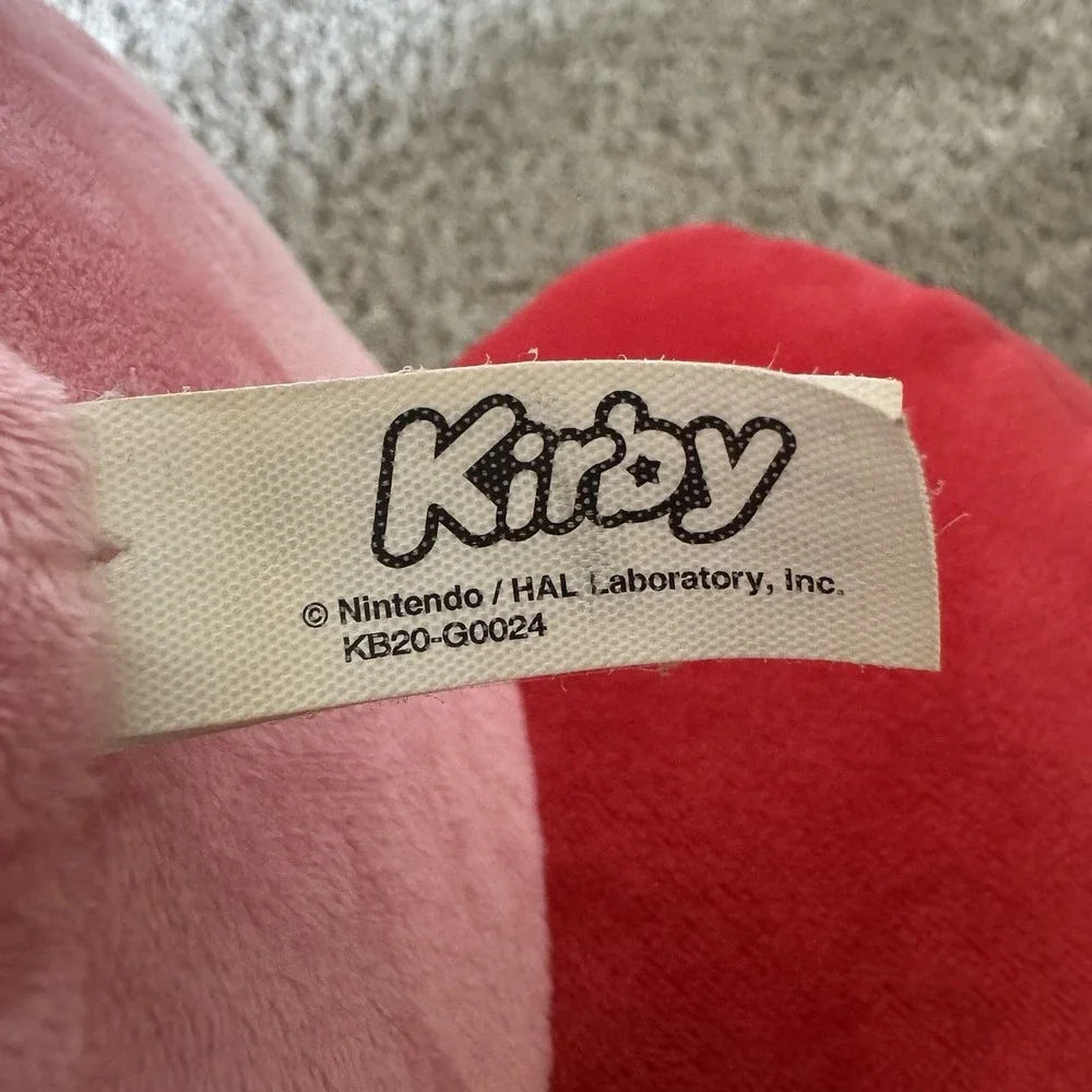 Kirby Lying down Super Big 13 inch Plush ~ Nintendo ~ Embroidered Eyes ~ Clean